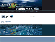 Tablet Screenshot of firstprinciples.biz